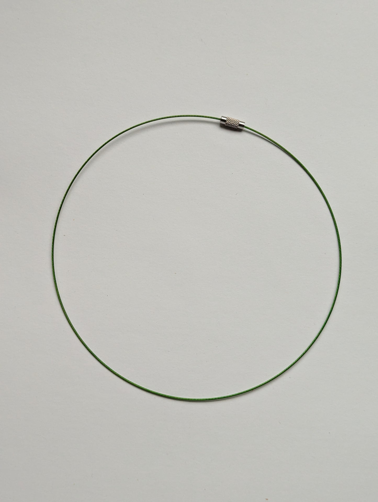 green stainless steel necklace