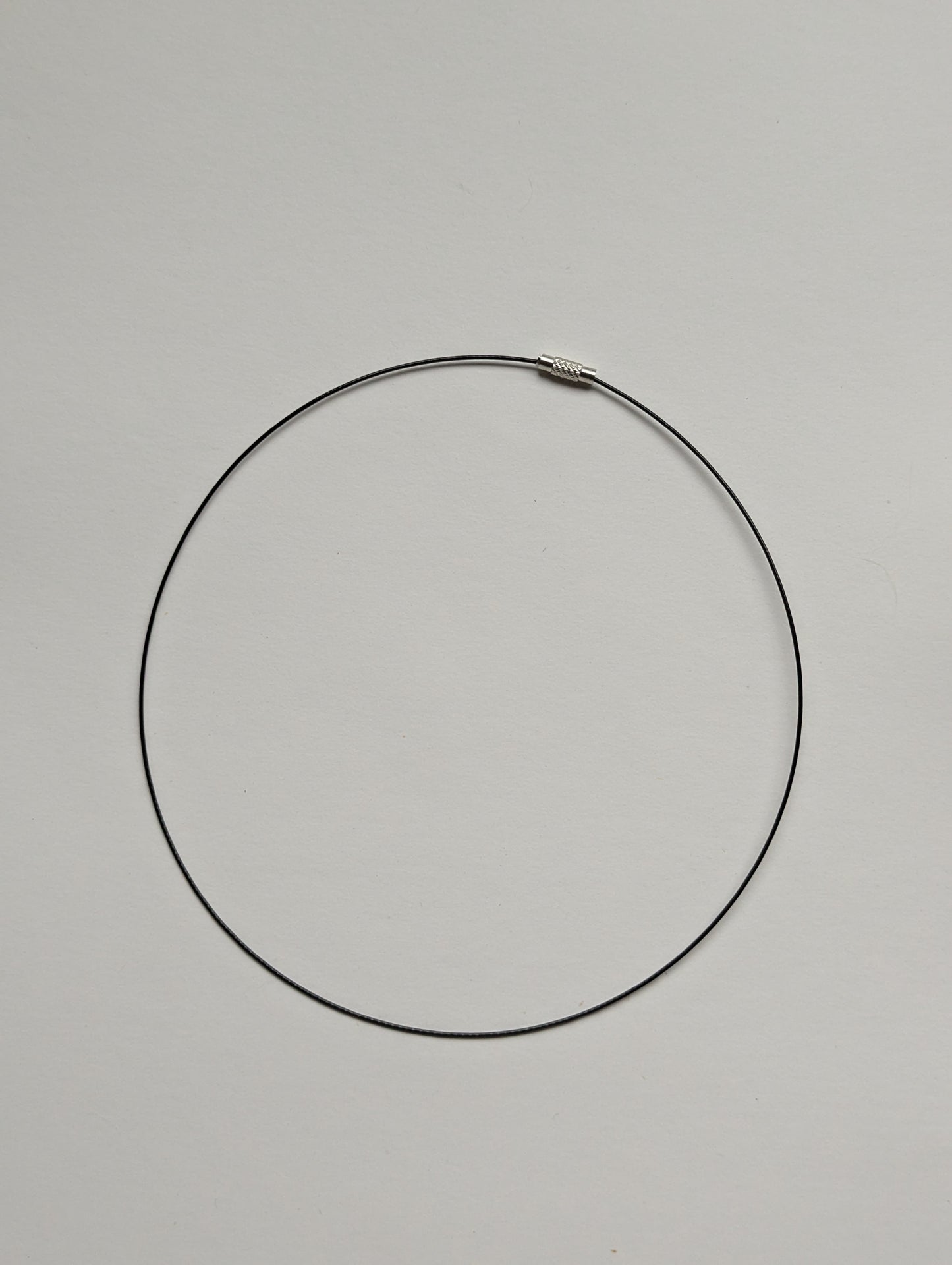 black stainless steel necklace