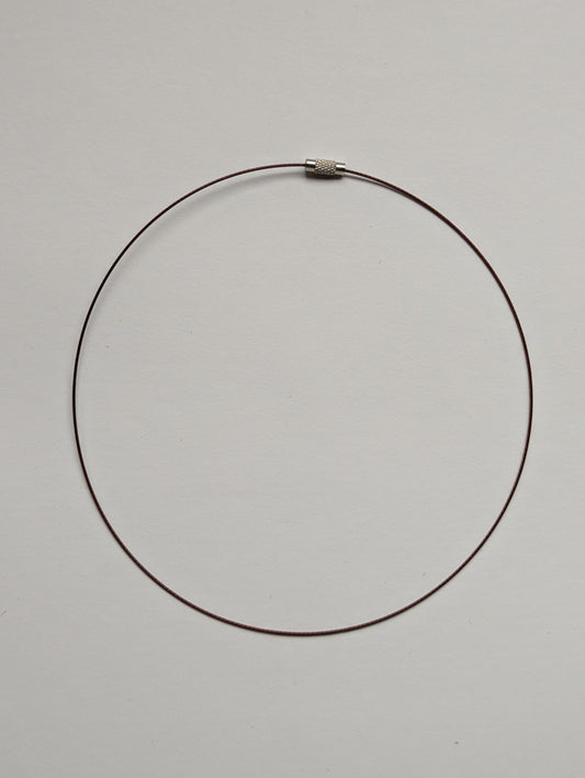 brown stainless steel necklace