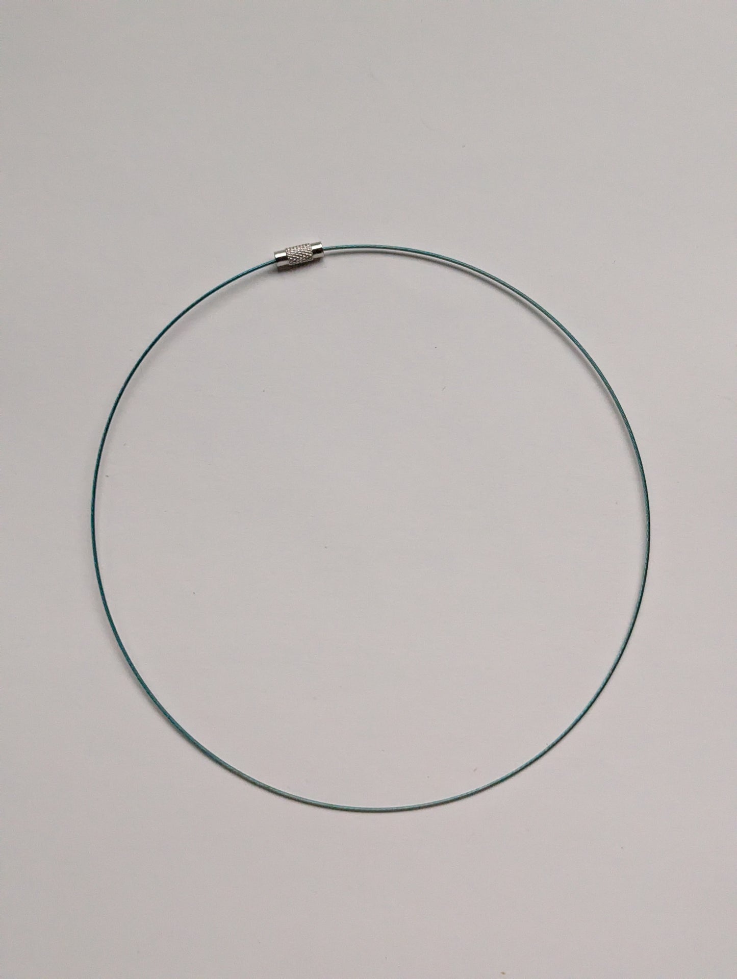 blue stainless steel necklace