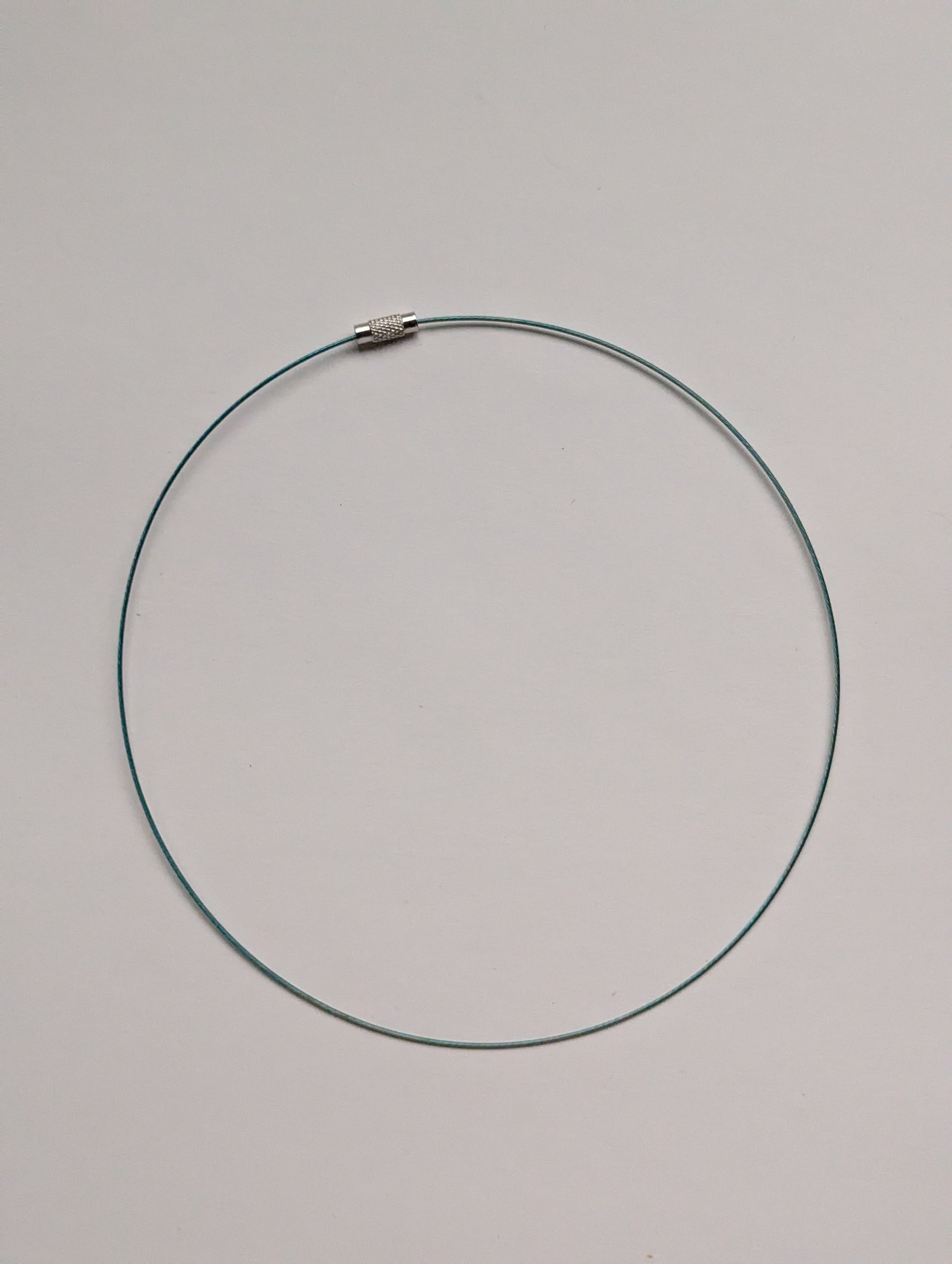 blue stainless steel necklace